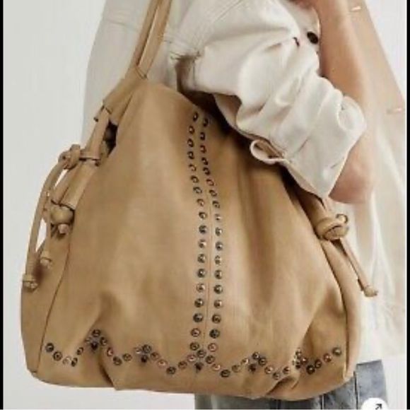 Free People Handbags - We The Free Studded Leather Savoy Tote by Free People  NWT MSRP $198
